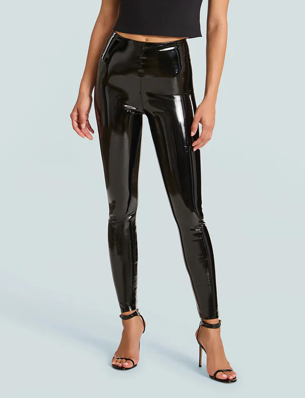 FAUX PATENT LEATHER LEGGING