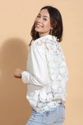 COTTON LACE BACK SHIRT