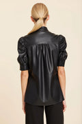 RUCHED SLEEVE TOP