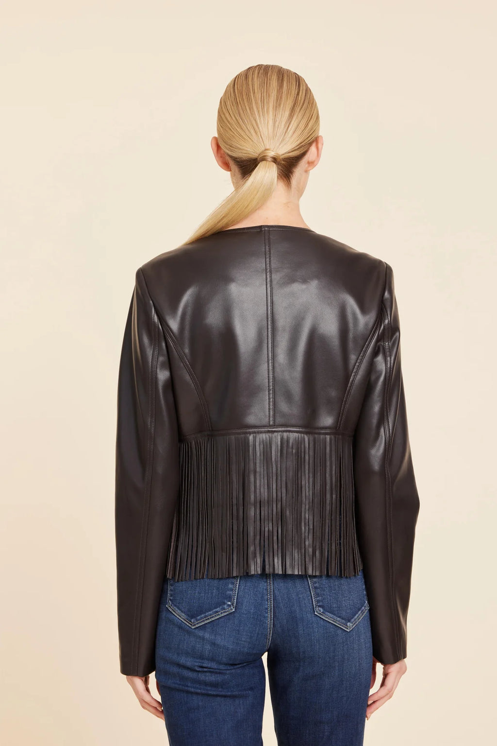 LEATHER FRINGE JACKET