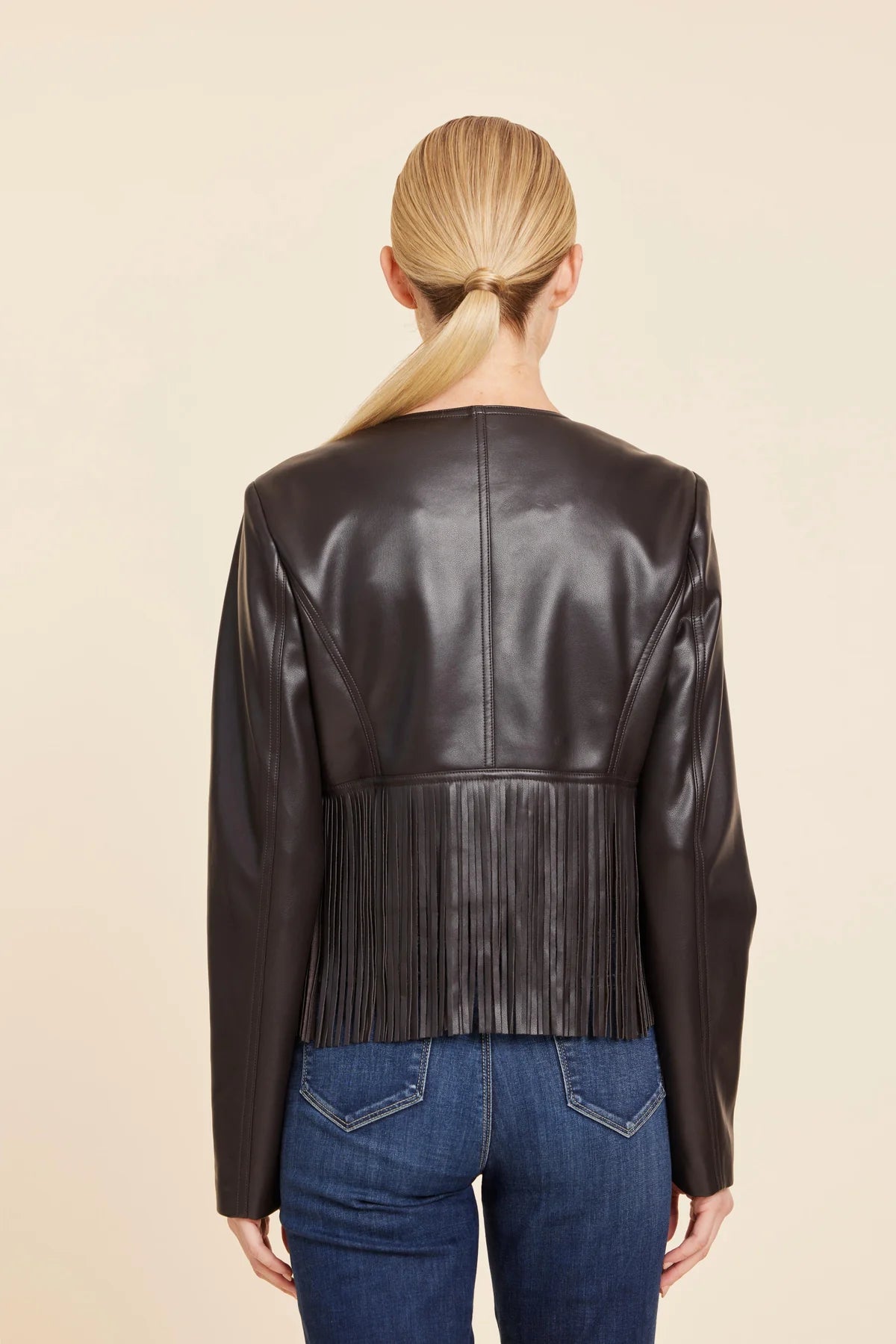 LEATHER FRINGE JACKET