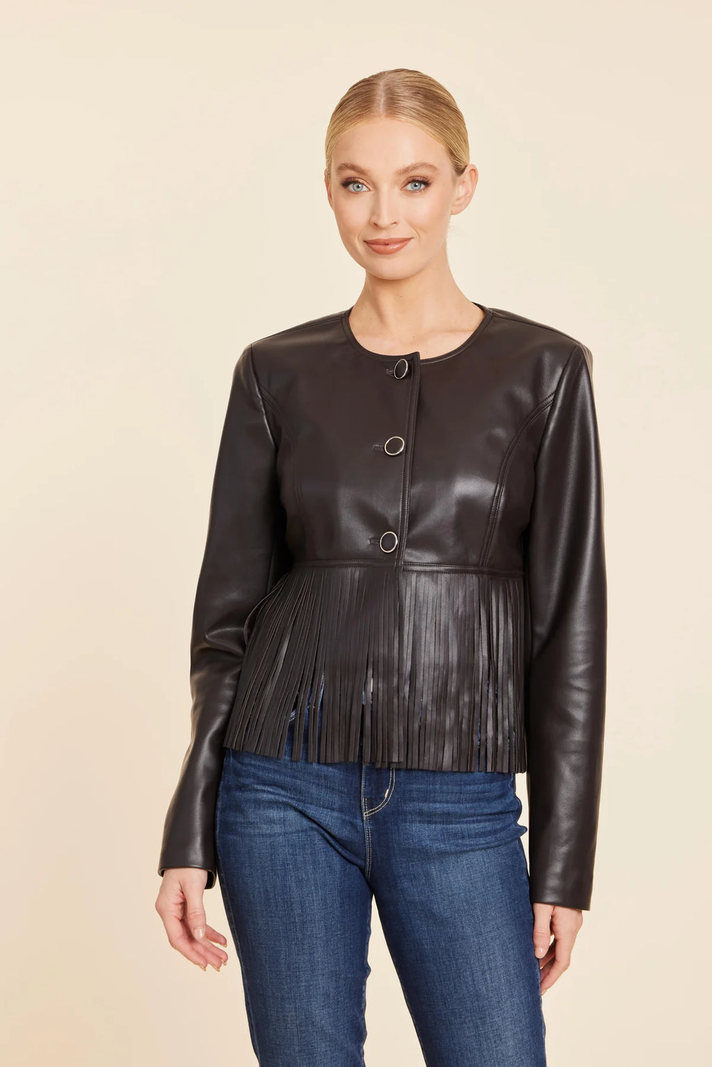 LEATHER FRINGE JACKET