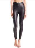 FAUX LEATHER LEGGING-BLACK: MEDIUM