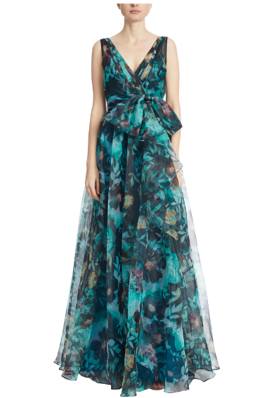 OCEAN FLORAL GOWN