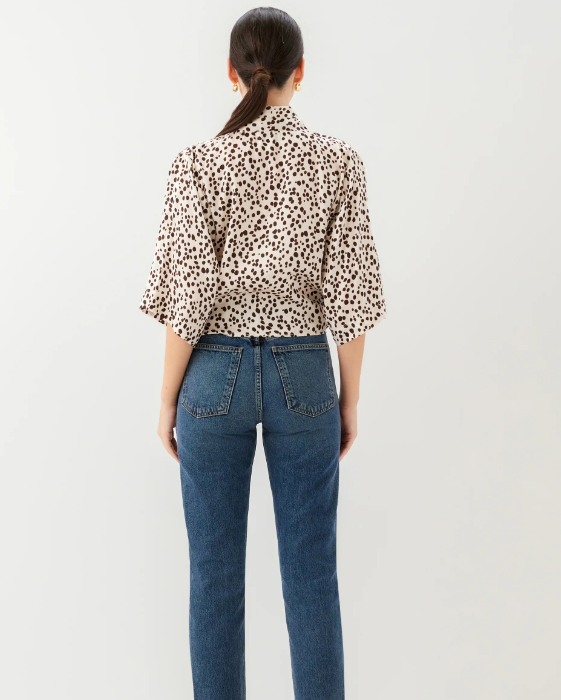 BERNICE TIE FRONT BLOUSE