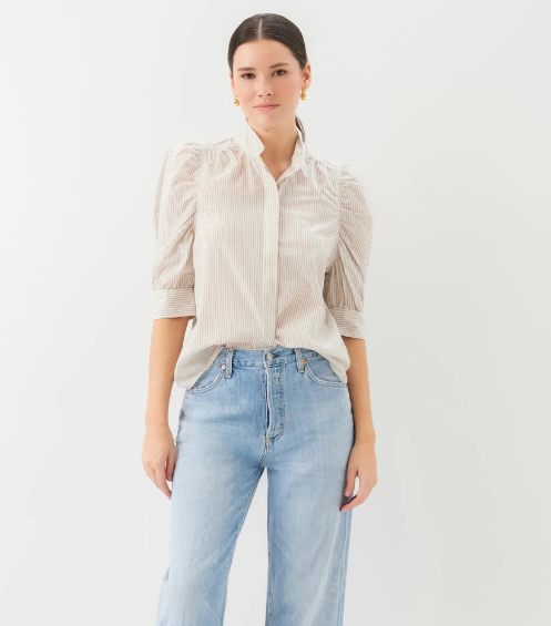 MARGOT EMBELLISHED STRIPE SHIRT