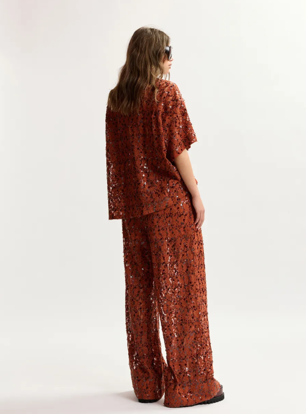 JOKS LACE SEQUIN SHIRT