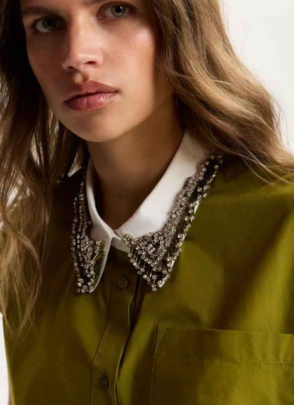 JANKY BEADED COLLAR SHIRT