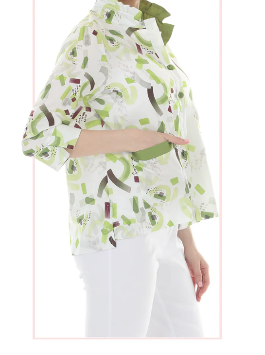 3/4 SLEEVE BUTTON DOWN BLOUSE