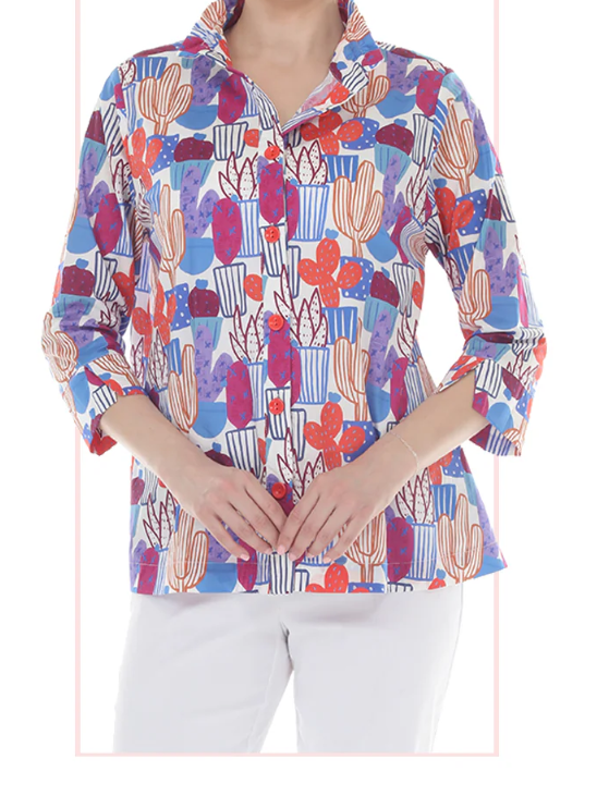 WOMENS BUTTON DOWN BLOUSE