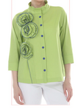 3/4 SLEEVE BUTTON DOWN BLOUSE