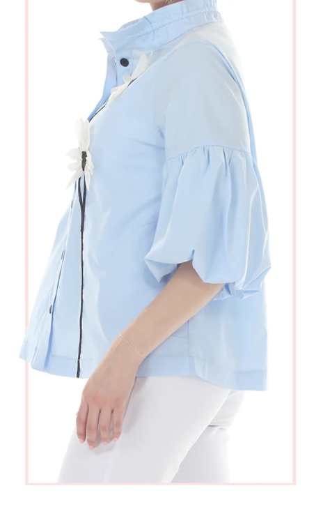 3/4 SLEEVE BUTTON DOWN BLOUSE