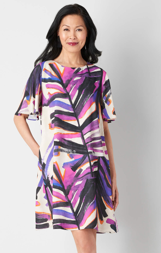 FLUTTER SLEEVE DRESS