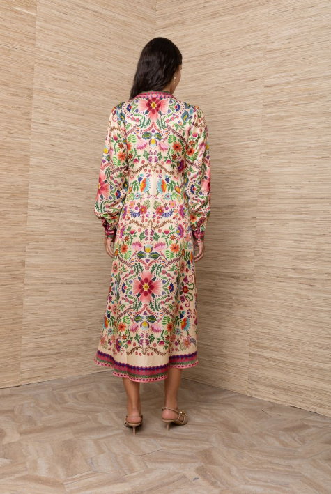 BUTTON UP MIDI DRESS
