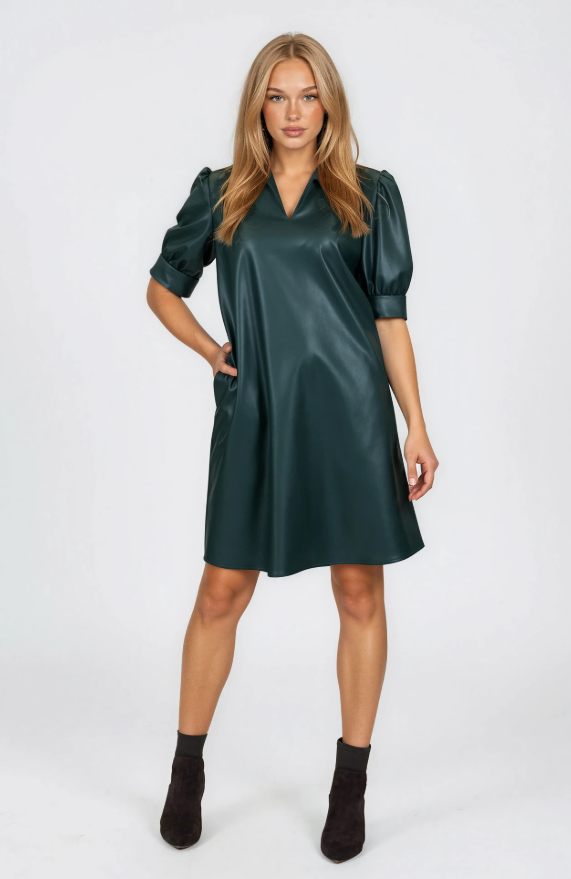 PLEATHER DRESS