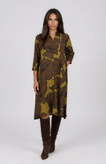 ARMY FLORAL MIDI DRESS