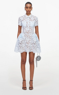 BLUE LACE MINI DRESS