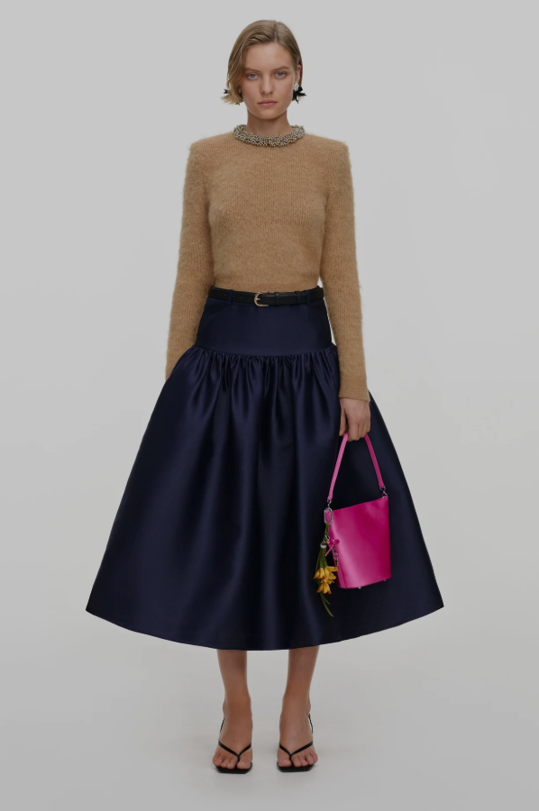 BROWN BEADED TRIM JUMPER