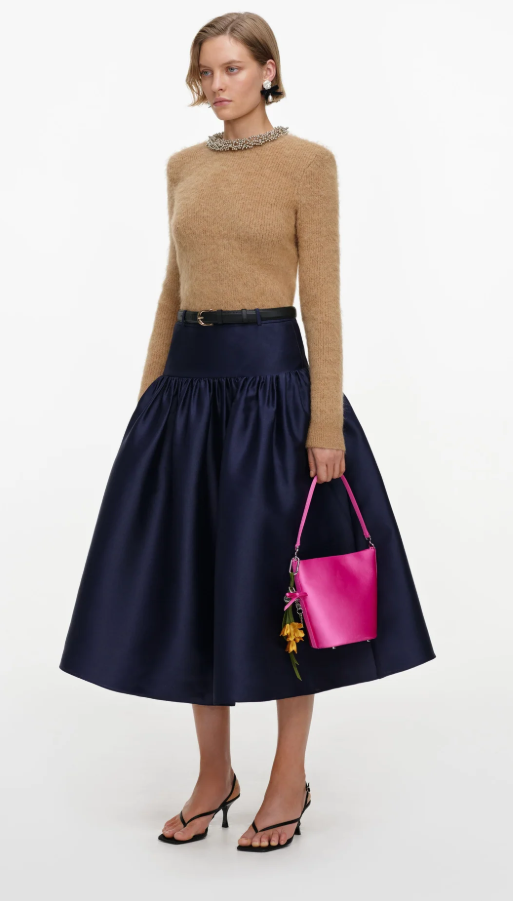 BROWN BEADED TRIM JUMPER