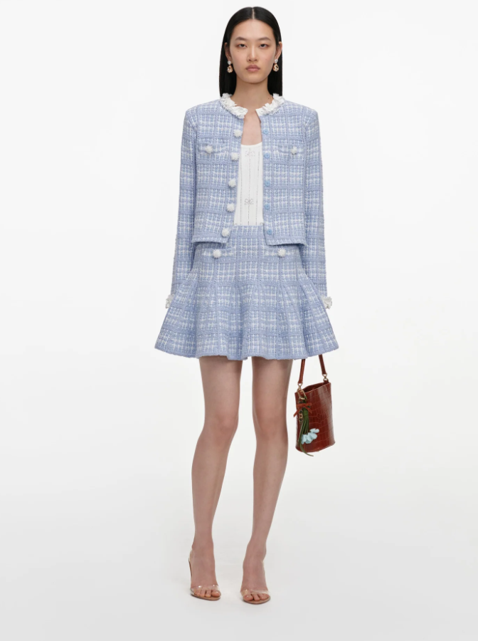 BLUE CHECK MINI SKIRT
