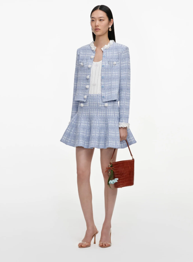 BLUE CHECK MINI SKIRT