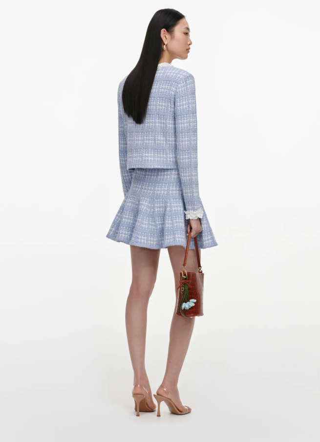 BLUE CHECK MINI SKIRT