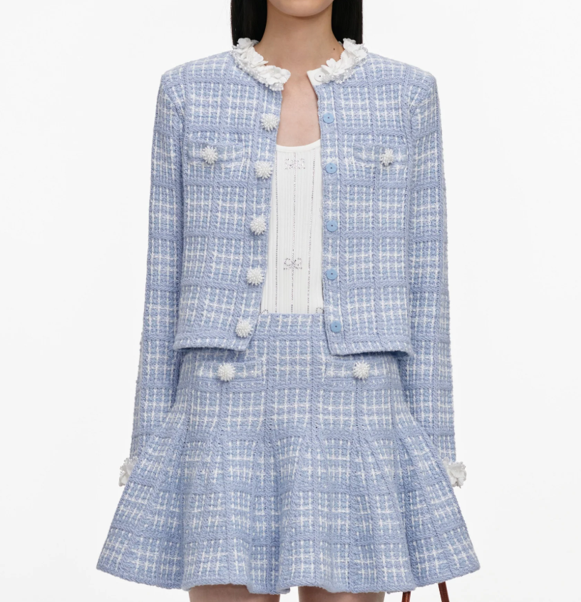 BLUE CHECK MINI SKIRT