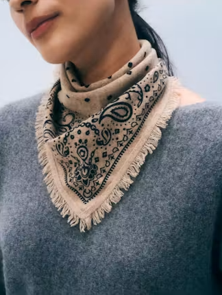 CASHMERE PRINTED BANDANA