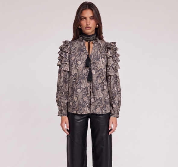 VARA PAISLEY TOP