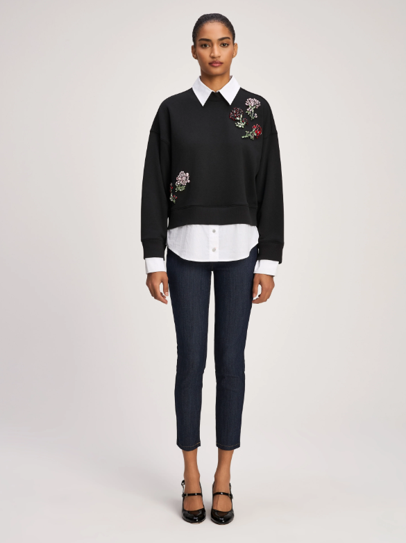 RHINESTONE ROSES JUSTINA PULLOVER