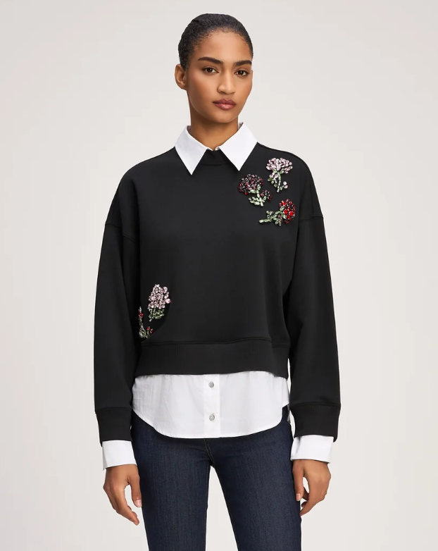 RHINESTONE ROSES JUSTINA PULLOVER