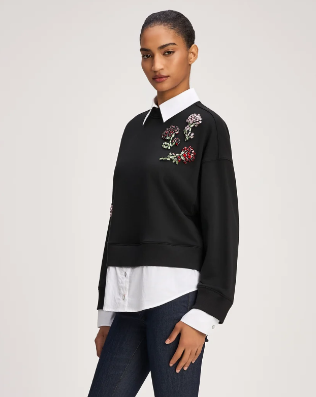 RHINESTONE ROSES JUSTINA PULLOVER