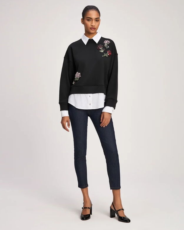 RHINESTONE ROSES JUSTINA PULLOVER
