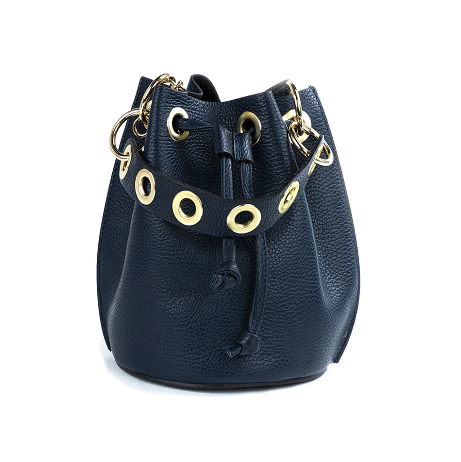 ITALIAN LEATHER BUCKET BAG
