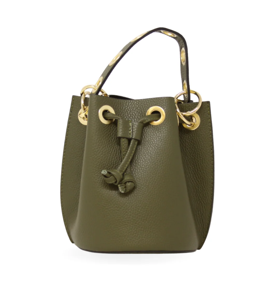 ITALIAN LEATHER BUCKET BAG