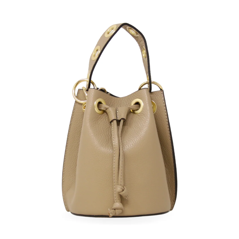 ITALIAN LEATHER BUCKET BAG