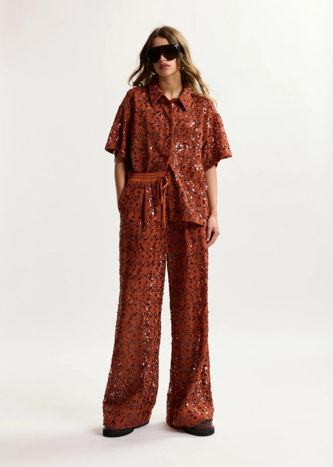 JOKS LACE SEQUIN SHIRT