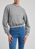 JULIE CRYSTAL STUD SWEATSHIRT