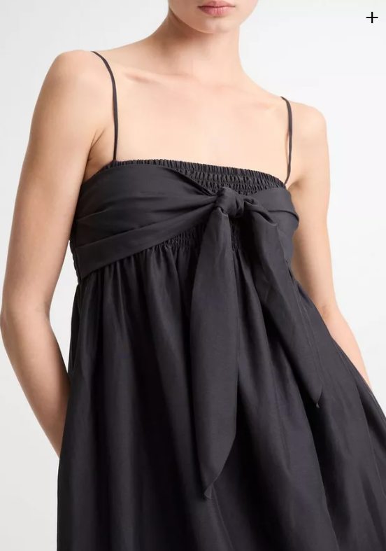 TIE SMOCKED CAMI DRESS