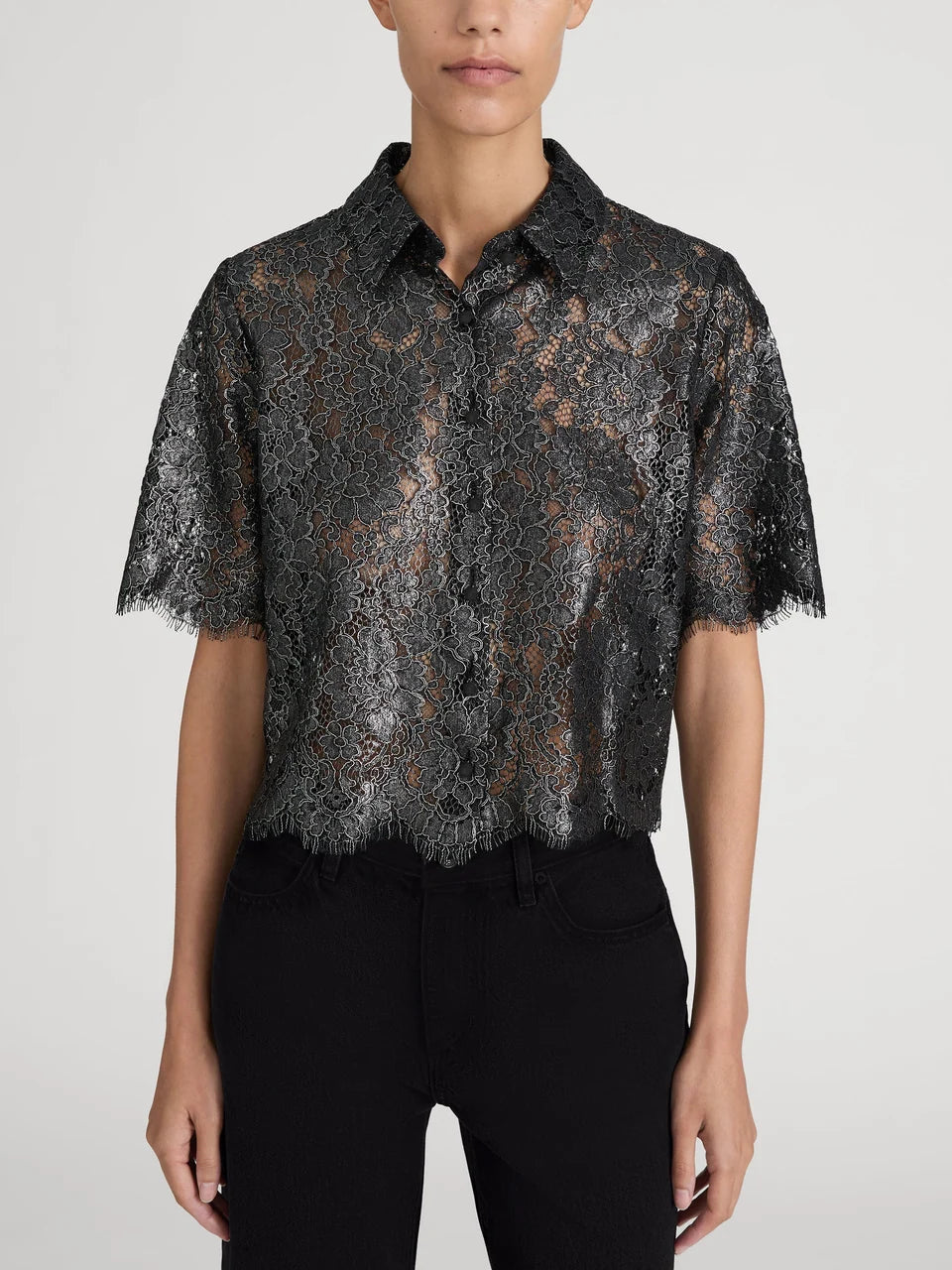 THE FOIL LACE SHIRT