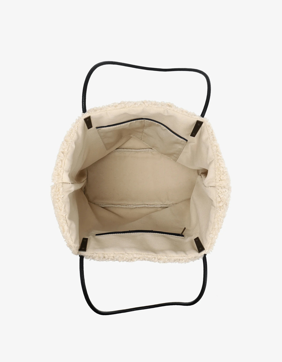 AKIMBO EAST WEST TOTE SHEARLING CREAM