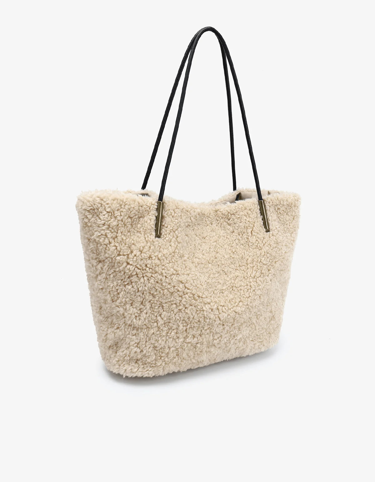 AKIMBO EAST WEST TOTE SHEARLING CREAM