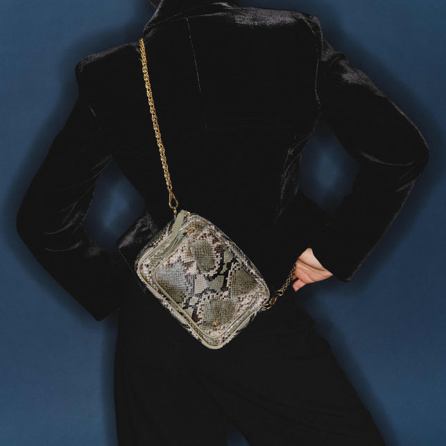 ASH PYTHON BABY CHARLY BAG