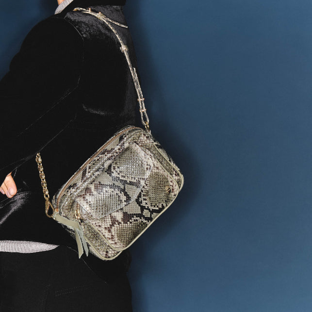 ASH PYTHON BABY CHARLY BAG