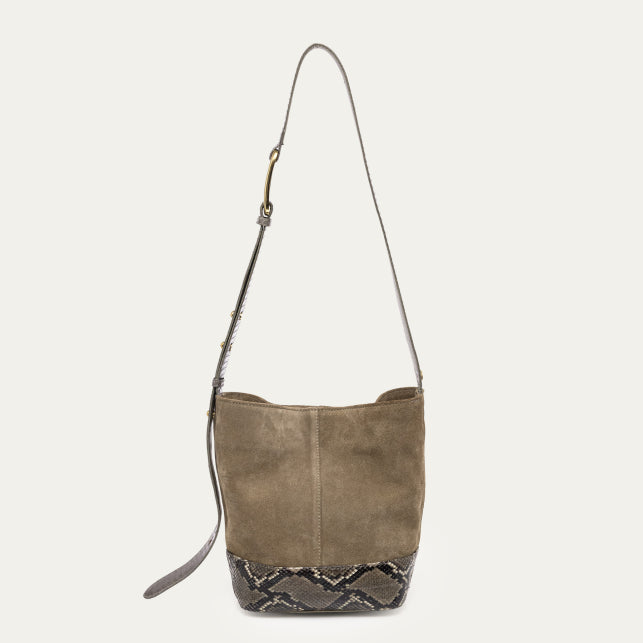TAUPE SUEDE CALFSKIN BAG