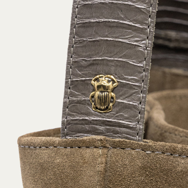 TAUPE SUEDE CALFSKIN BAG