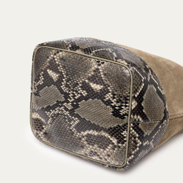 TAUPE SUEDE CALFSKIN BAG