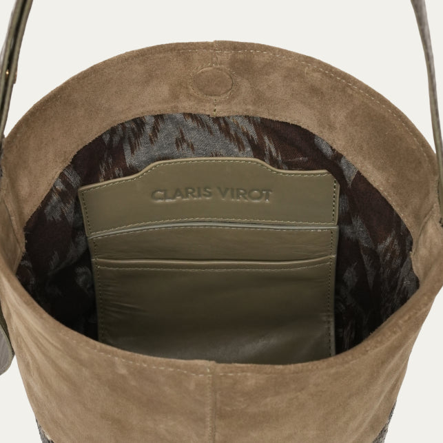 TAUPE SUEDE CALFSKIN BAG