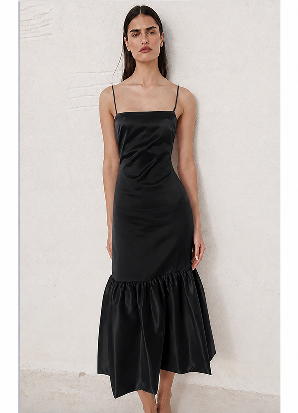 SYDNEY RUFFLE HEM GOWN