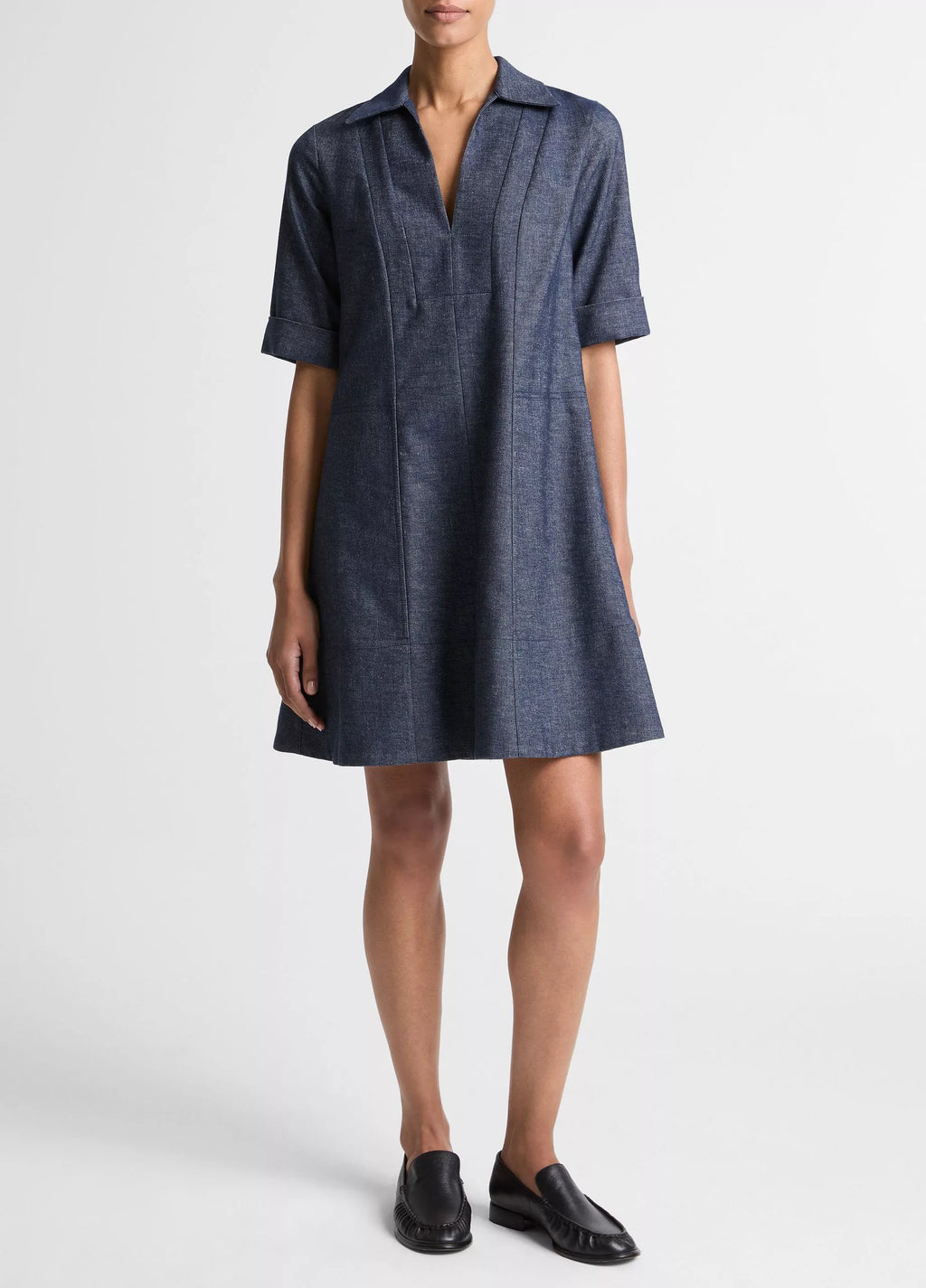 COLLARED A-LINE DRESS